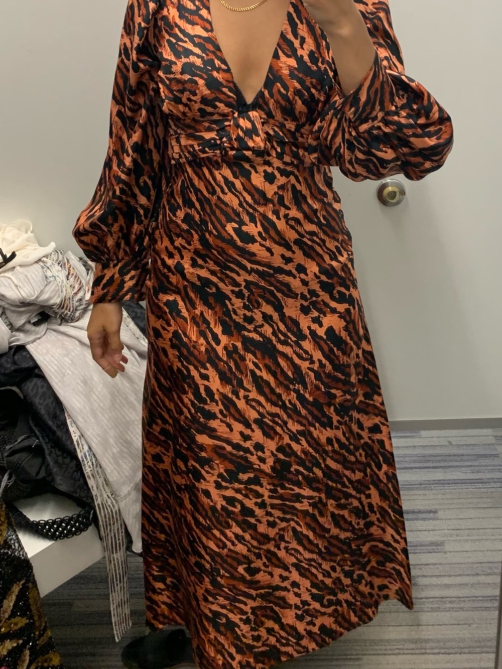 Leopard Print Satin dress